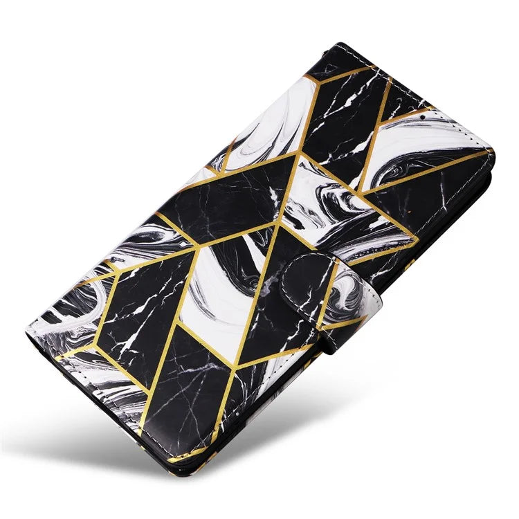 For Xiaomi Redmi Note 13 Pro 5G / Poco X6 5G Case Marble Pattern Wallet Leather Stand Phone Cover