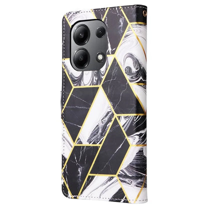 For Xiaomi Redmi Note 13 4G Leather Case Marble Pattern Stand Wallet Phone Cover