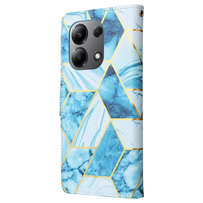 For Xiaomi Redmi Note 13 4G Leather Case Marble Pattern Stand Wallet Phone Cover