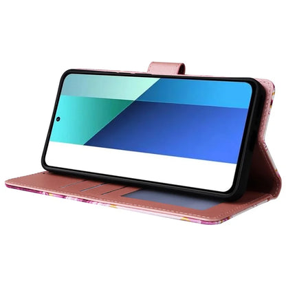 For Xiaomi Redmi Note 13 4G Leather Case Marble Pattern Stand Wallet Phone Cover