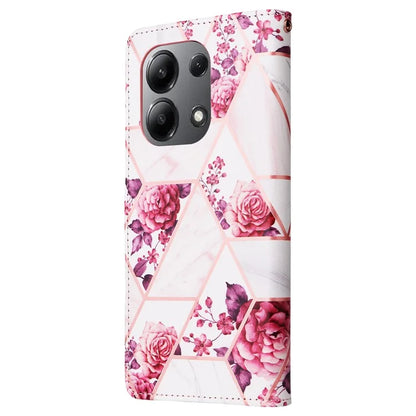 For Xiaomi Redmi Note 13 4G Leather Case Marble Pattern Stand Wallet Phone Cover