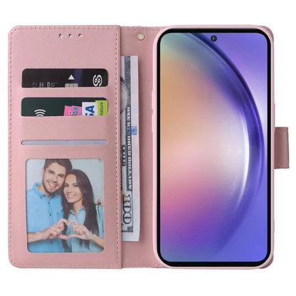For Samsung Galaxy A55 5G Case Lacquered Leather Flip Wallet Cover Marble Pattern
