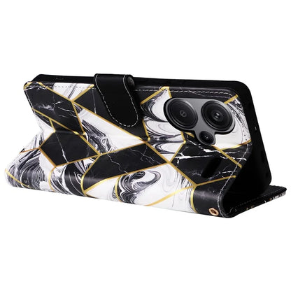 For Xiaomi Redmi Note 13 Pro+ 5G Wallet Phone Case Marble Pattern Stand Leather Flip Cover