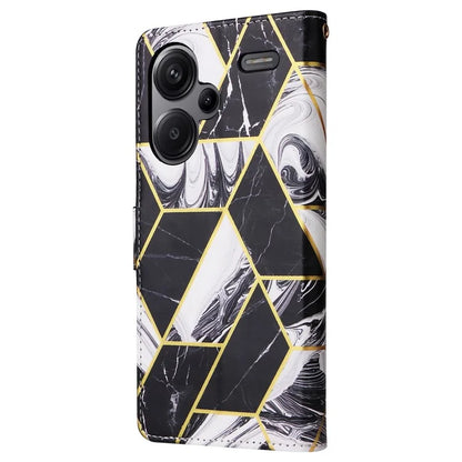 For Xiaomi Redmi Note 13 Pro+ 5G Wallet Phone Case Marble Pattern Stand Leather Flip Cover