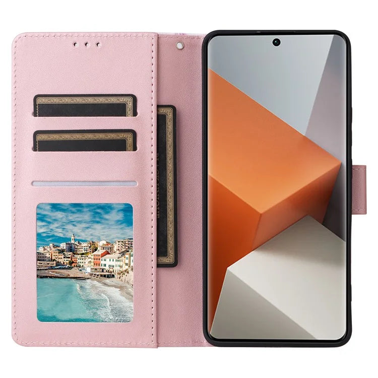 For Xiaomi Redmi Note 13 Pro+ 5G Wallet Phone Case Marble Pattern Stand Leather Flip Cover