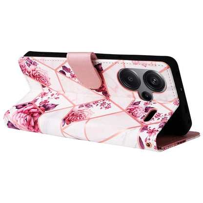 For Xiaomi Redmi Note 13 Pro+ 5G Wallet Phone Case Marble Pattern Stand Leather Flip Cover