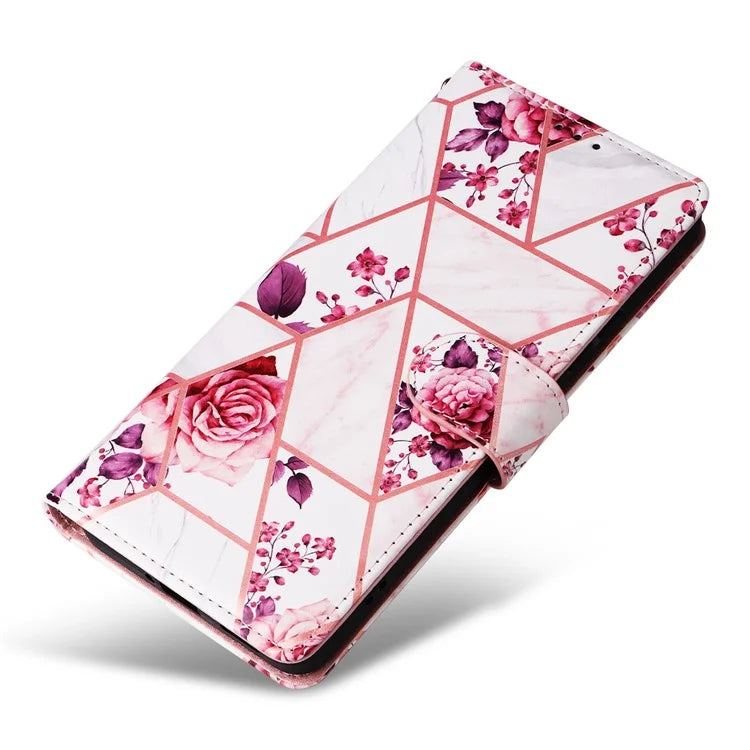 For Xiaomi Redmi Note 13 Pro+ 5G Wallet Phone Case Marble Pattern Stand Leather Flip Cover