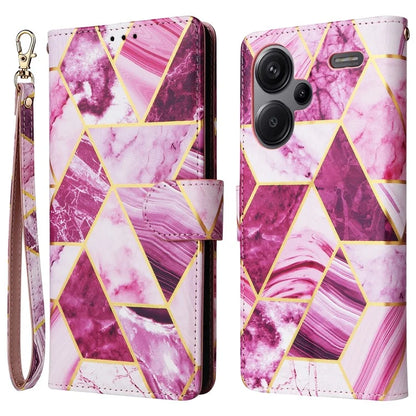 For Xiaomi Redmi Note 13 Pro+ 5G Wallet Phone Case Marble Pattern Stand Leather Flip Cover
