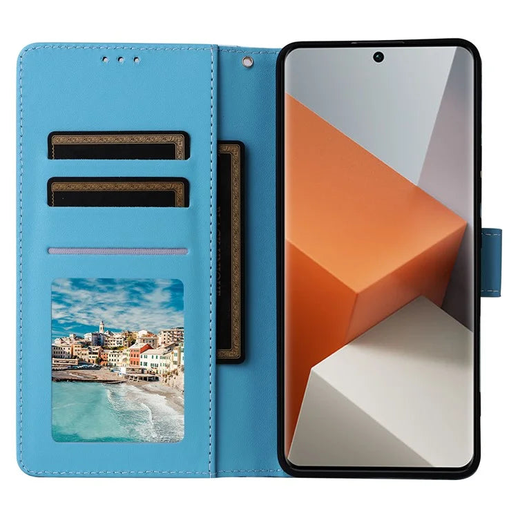 For Xiaomi Redmi Note 13 Pro+ 5G Wallet Phone Case Marble Pattern Stand Leather Flip Cover