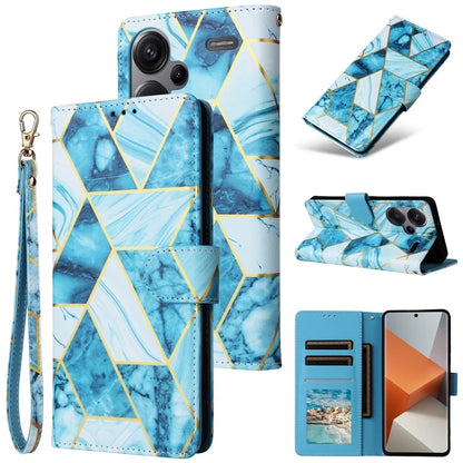 For Xiaomi Redmi Note 13 Pro+ 5G Wallet Phone Case Marble Pattern Stand Leather Flip Cover