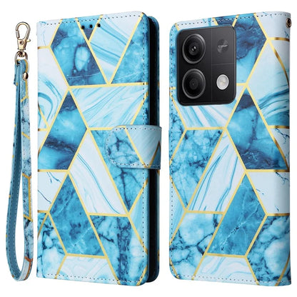 For Xiaomi Redmi Note 13 5G Shockproof Case Marble Pattern Leather Wallet Phone Cover