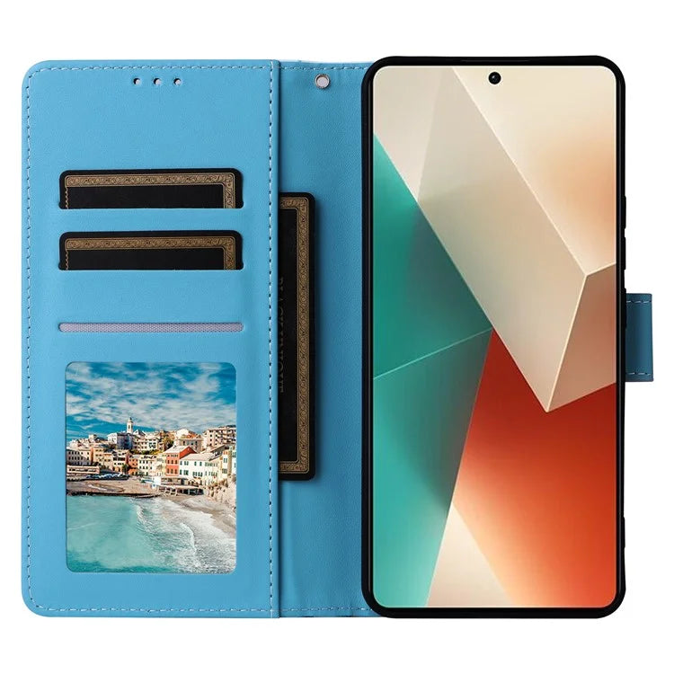 For Xiaomi Redmi Note 13 5G Shockproof Case Marble Pattern Leather Wallet Phone Cover