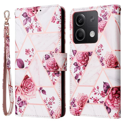 For Xiaomi Redmi Note 13 5G Shockproof Case Marble Pattern Leather Wallet Phone Cover