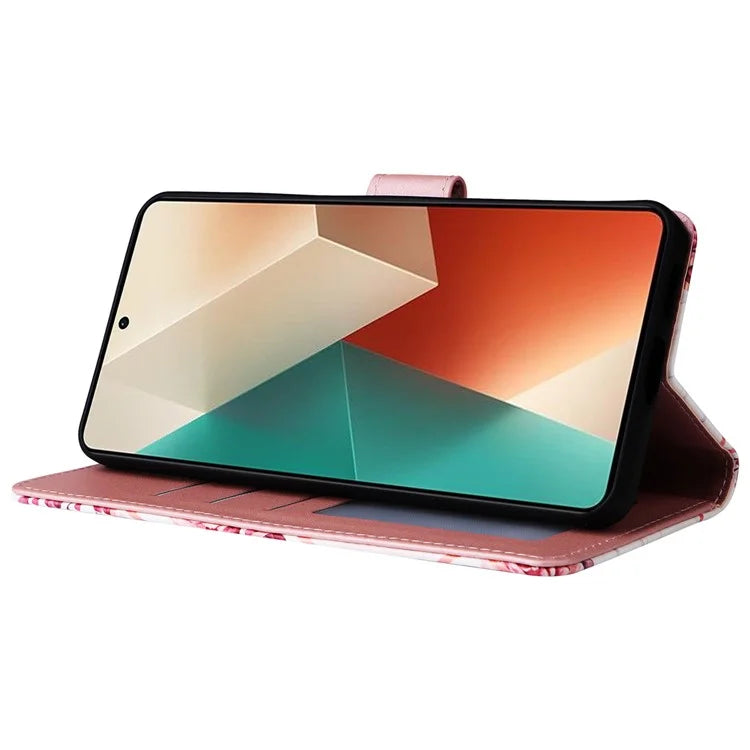 For Xiaomi Redmi Note 13 5G Shockproof Case Marble Pattern Leather Wallet Phone Cover