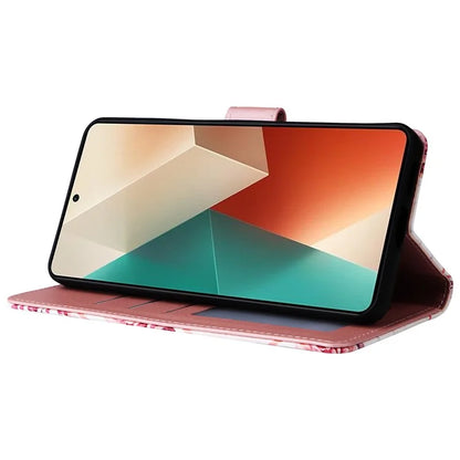 For Xiaomi Redmi Note 13 5G Shockproof Case Marble Pattern Leather Wallet Phone Cover