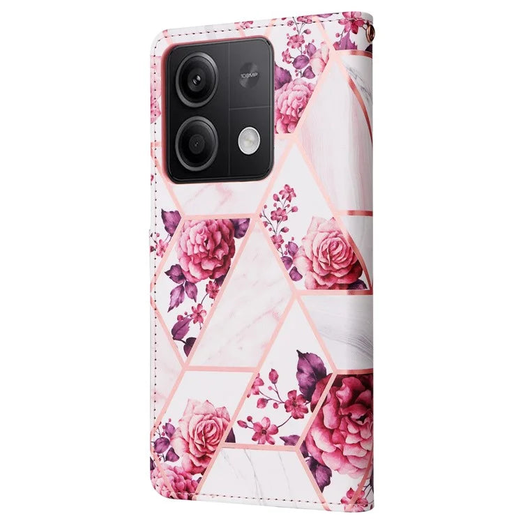 For Xiaomi Redmi Note 13 5G Shockproof Case Marble Pattern Leather Wallet Phone Cover
