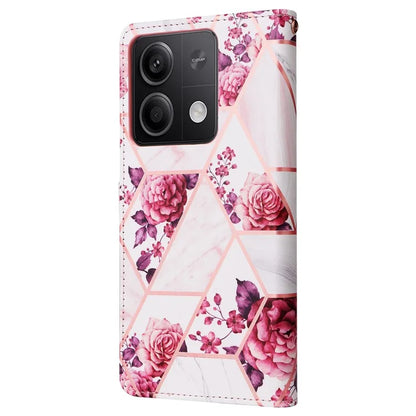 For Xiaomi Redmi Note 13 5G Shockproof Case Marble Pattern Leather Wallet Phone Cover