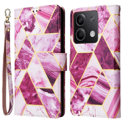 For Xiaomi Redmi Note 13 5G Shockproof Case Marble Pattern Leather Wallet Phone Cover