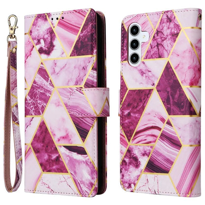 For Samsung Galaxy A35 5G Case PU Leather Marble Pattern Wallet Card Slots Phone Cover