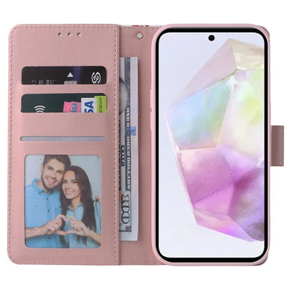 For Samsung Galaxy A35 5G Case PU Leather Marble Pattern Wallet Card Slots Phone Cover