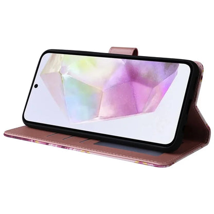 For Samsung Galaxy A35 5G Case PU Leather Marble Pattern Wallet Card Slots Phone Cover
