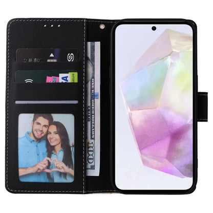 For Samsung Galaxy A35 5G Case PU Leather Marble Pattern Wallet Card Slots Phone Cover
