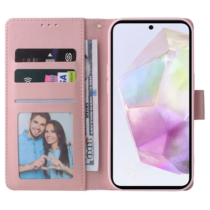 For Samsung Galaxy A35 5G Case PU Leather Marble Pattern Wallet Card Slots Phone Cover