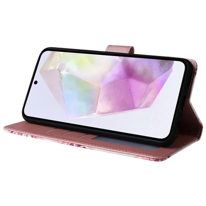 For Samsung Galaxy A35 5G Case PU Leather Marble Pattern Wallet Card Slots Phone Cover