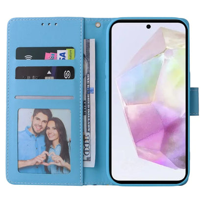For Samsung Galaxy A35 5G Case PU Leather Marble Pattern Wallet Card Slots Phone Cover
