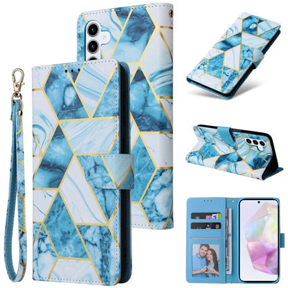For Samsung Galaxy A35 5G Case PU Leather Marble Pattern Wallet Card Slots Phone Cover