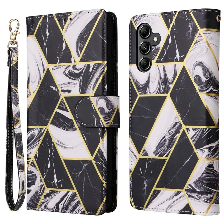 For Samsung Galaxy A15 5G Case Marble Pattern Wallet Leather Stand Phone Cover