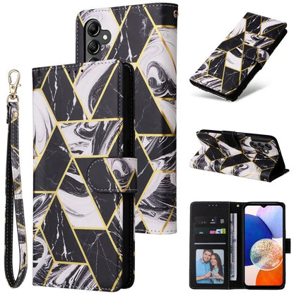 For Samsung Galaxy A15 5G Case Marble Pattern Wallet Leather Stand Phone Cover