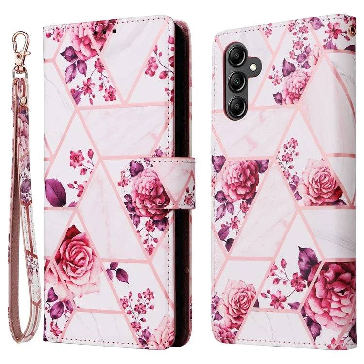 For Samsung Galaxy A15 5G Case Marble Pattern Wallet Leather Stand Phone Cover