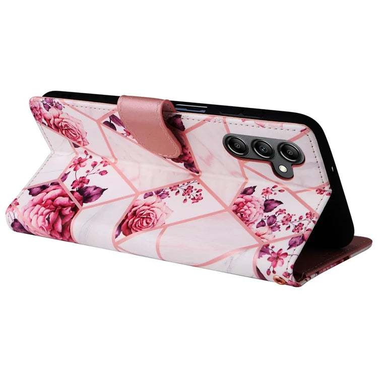 For Samsung Galaxy A15 5G Case Marble Pattern Wallet Leather Stand Phone Cover