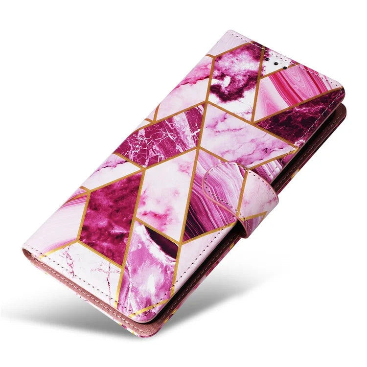 For Xiaomi Redmi Note 13 Pro 4G / Poco M6 Pro 4G Leather Flip Cover Marble Pattern Stand Wallet Phone Case