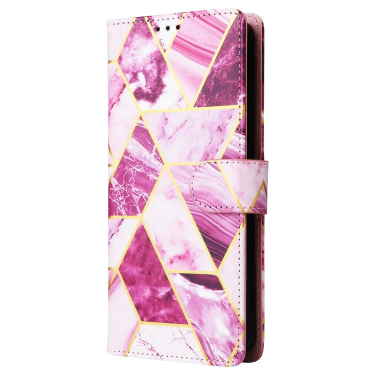For Xiaomi Redmi Note 13 Pro 4G / Poco M6 Pro 4G Leather Flip Cover Marble Pattern Stand Wallet Phone Case