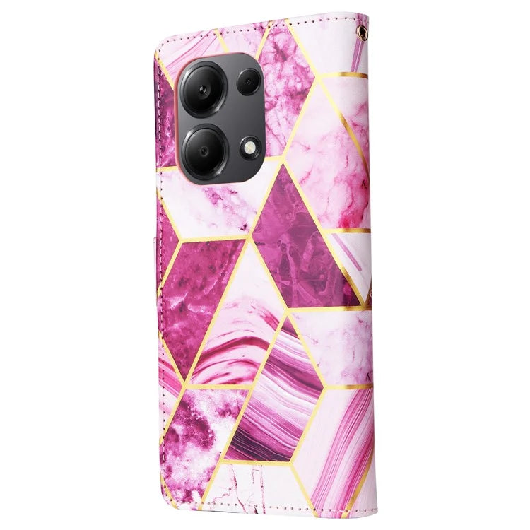 For Xiaomi Redmi Note 13 Pro 4G / Poco M6 Pro 4G Leather Flip Cover Marble Pattern Stand Wallet Phone Case