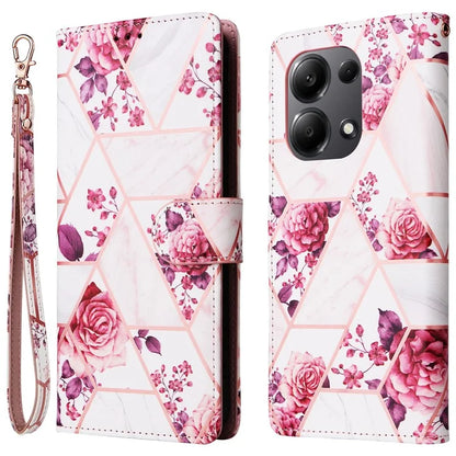 For Xiaomi Redmi Note 13 Pro 4G / Poco M6 Pro 4G Leather Flip Cover Marble Pattern Stand Wallet Phone Case