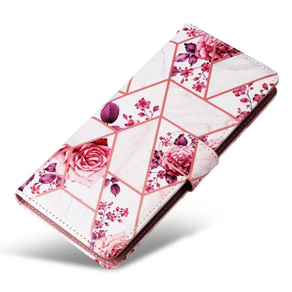 For Xiaomi Redmi Note 13 Pro 4G / Poco M6 Pro 4G Leather Flip Cover Marble Pattern Stand Wallet Phone Case