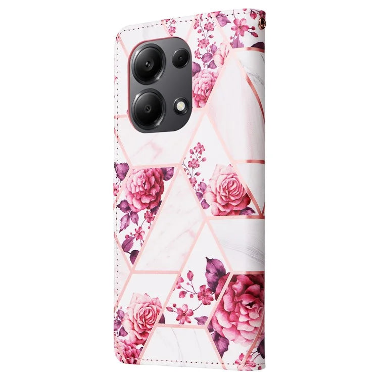 For Xiaomi Redmi Note 13 Pro 4G / Poco M6 Pro 4G Leather Flip Cover Marble Pattern Stand Wallet Phone Case