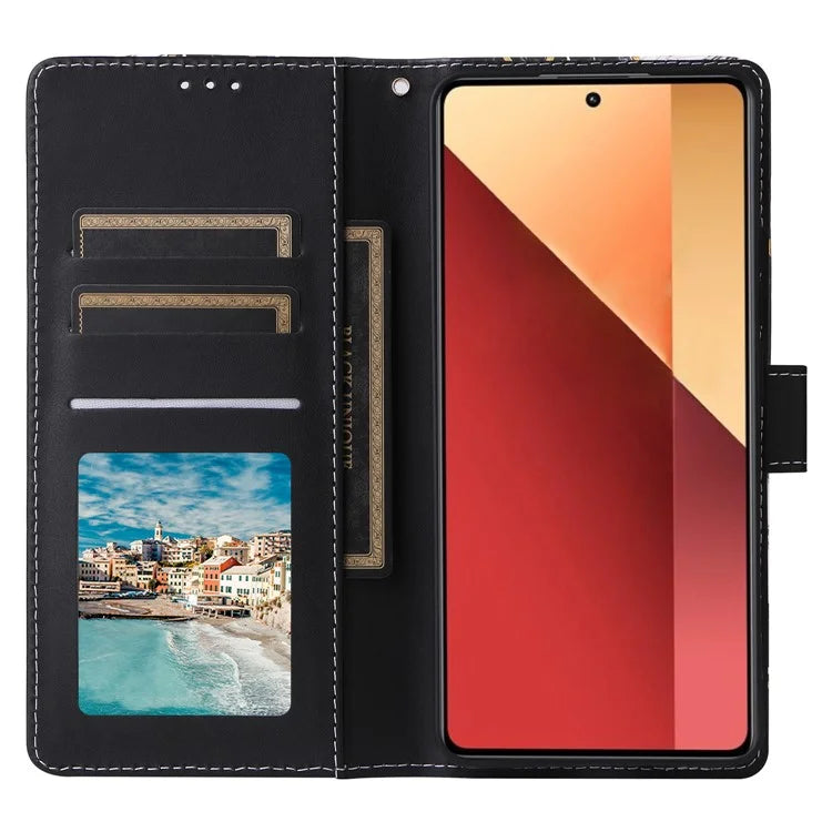 For Xiaomi Redmi Note 13 Pro 4G / Poco M6 Pro 4G Leather Flip Cover Marble Pattern Stand Wallet Phone Case