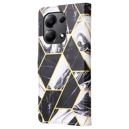 For Xiaomi Redmi Note 13 Pro 4G / Poco M6 Pro 4G Leather Flip Cover Marble Pattern Stand Wallet Phone Case