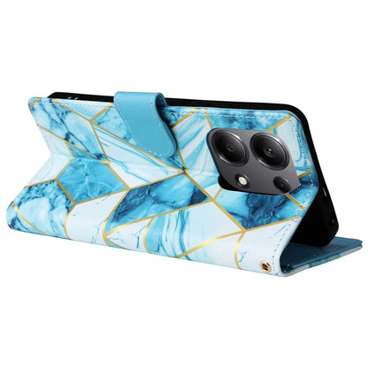 For Xiaomi Redmi Note 13 Pro 4G / Poco M6 Pro 4G Leather Flip Cover Marble Pattern Stand Wallet Phone Case