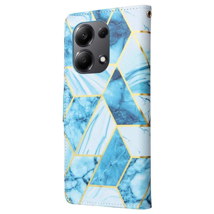 For Xiaomi Redmi Note 13 Pro 4G / Poco M6 Pro 4G Leather Flip Cover Marble Pattern Stand Wallet Phone Case