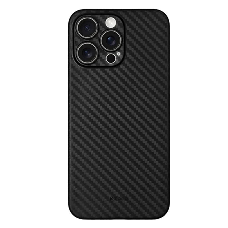 KZDOO For iPhone 15 Pro Case Carbon Fiber Texture PP Cell Phone Back Cover