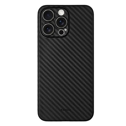 KZDOO For iPhone 15 Pro Case Carbon Fiber Texture PP Cell Phone Back Cover