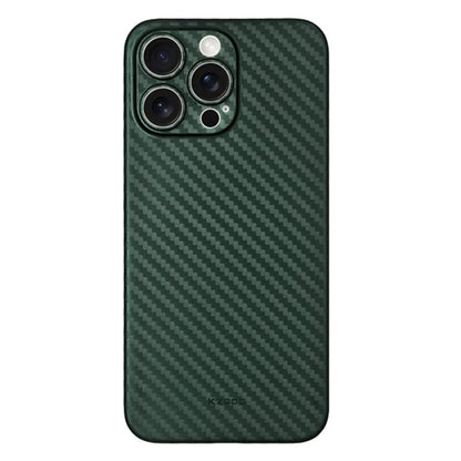 KZDOO For iPhone 15 Pro Case Carbon Fiber Texture PP Cell Phone Back Cover