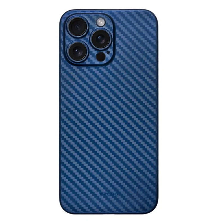 KZDOO For iPhone 15 Pro Case Carbon Fiber Texture PP Cell Phone Back Cover