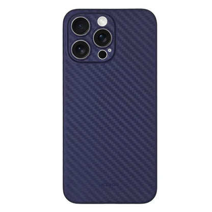 KZDOO For iPhone 15 Pro Case Carbon Fiber Texture PP Cell Phone Back Cover