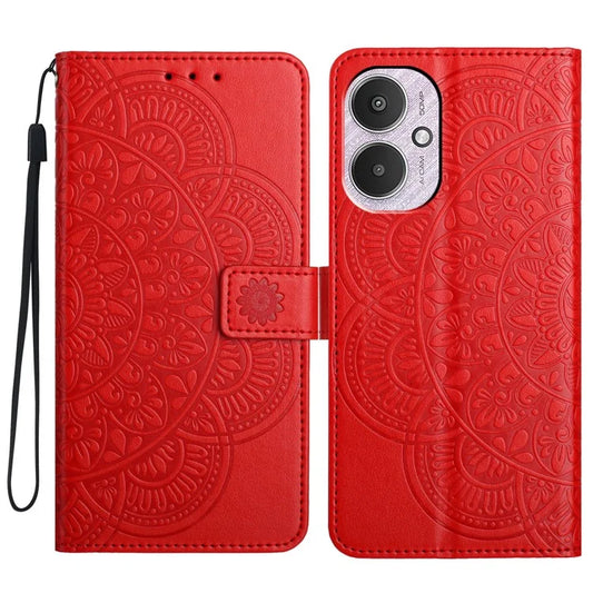 For Xiaomi Redmi 13C 4G / 13C 5G / Poco C65 4G Case PU Leather Mandala Imprinted Phone Cover